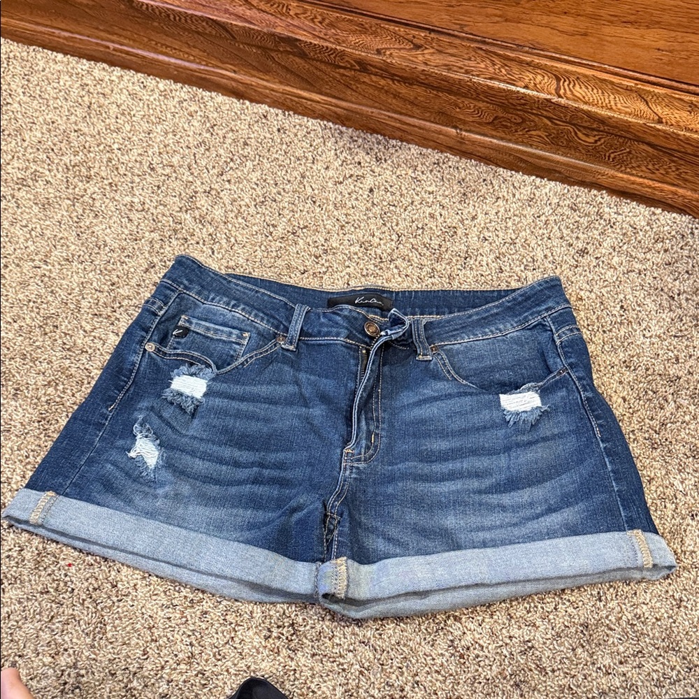 KanCan- size 31  Dark Blue Distressed Jean Shorts